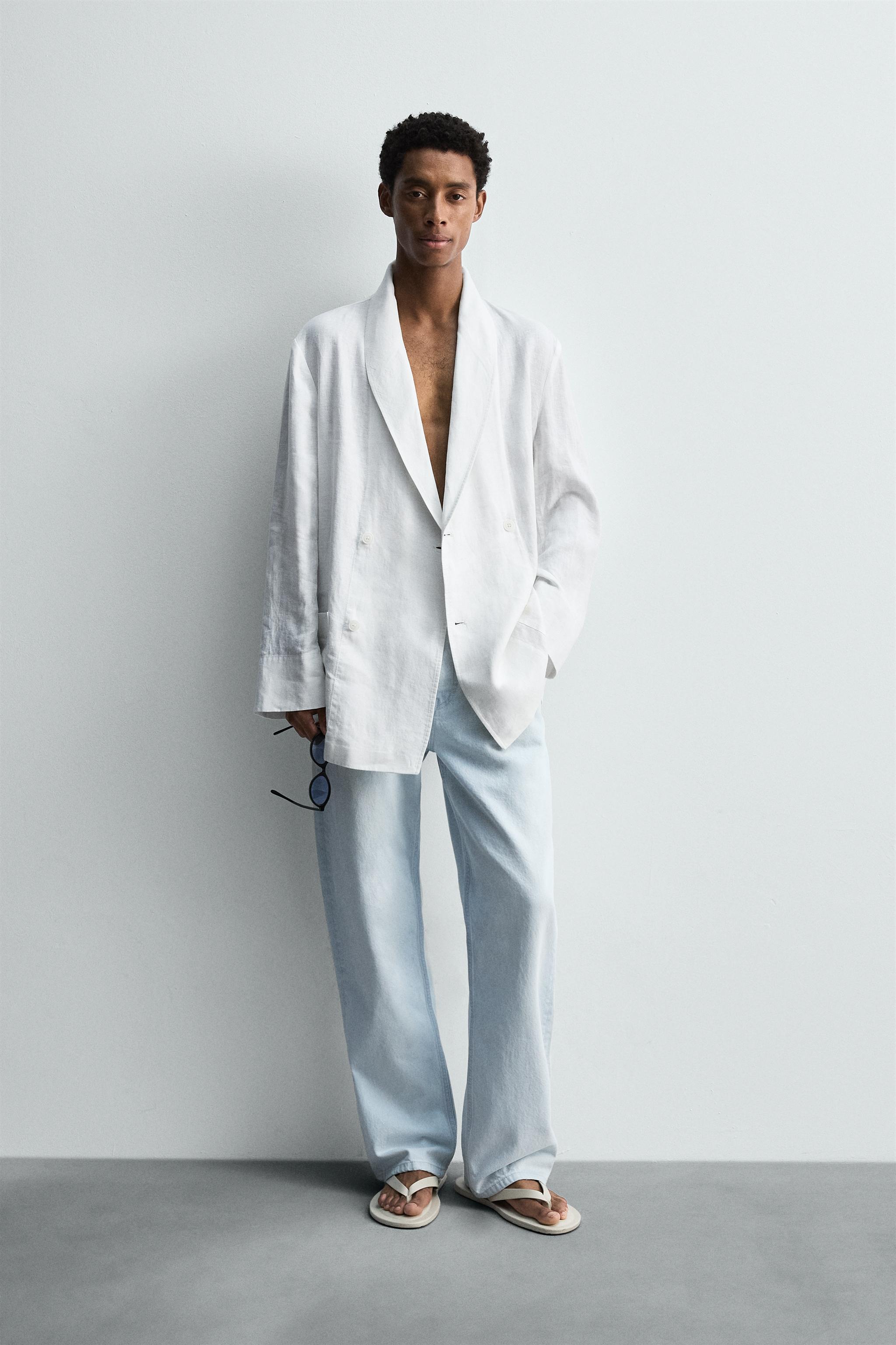 RELAXED FIT LINEN BLAZER